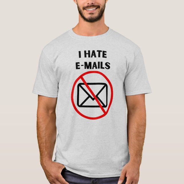 Jag hatar e-post t shirt (Framsida)