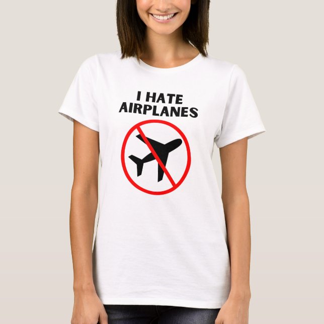 Jag hatar flygplan t shirt (Framsida)