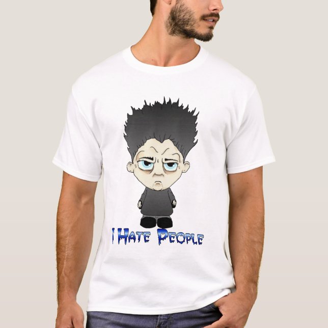 Jag hatar folk bedriftMaxwell T-shirt (Framsida)