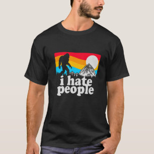 Jag hatar folk Bigfoot Funny Sasquatch Hunter T Shirt