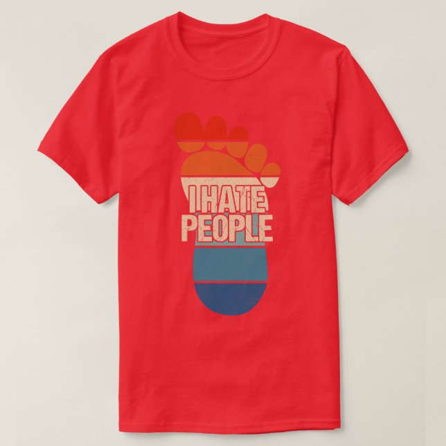 Jag hatar folk Bigfoot T Shirt (Design framsida)