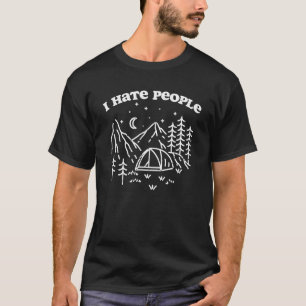 Jag hatar folk från en grinig camping utanför natu t shirt
