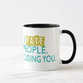 Jag hatar folk kaffeMug. Mugg