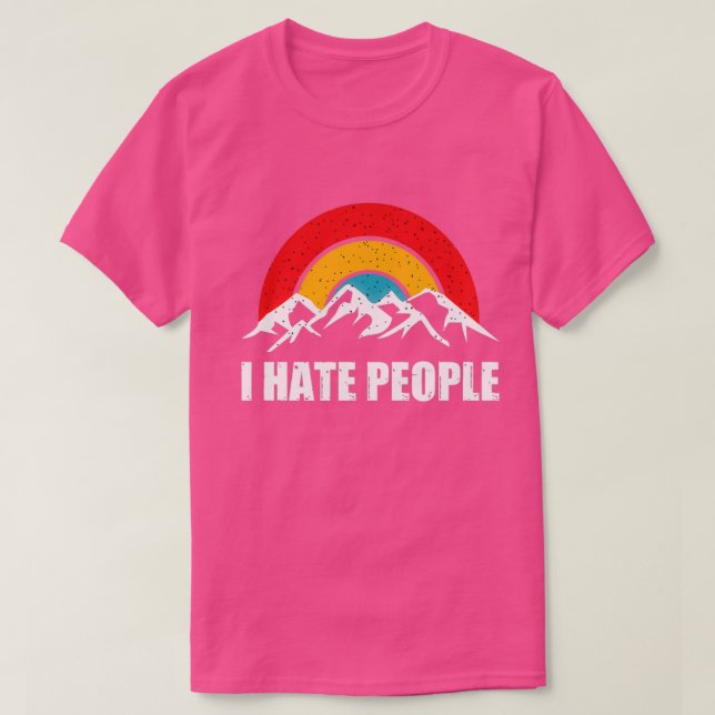 Jag hatar folk som jagar Äventyr T Shirt (Design framsida)