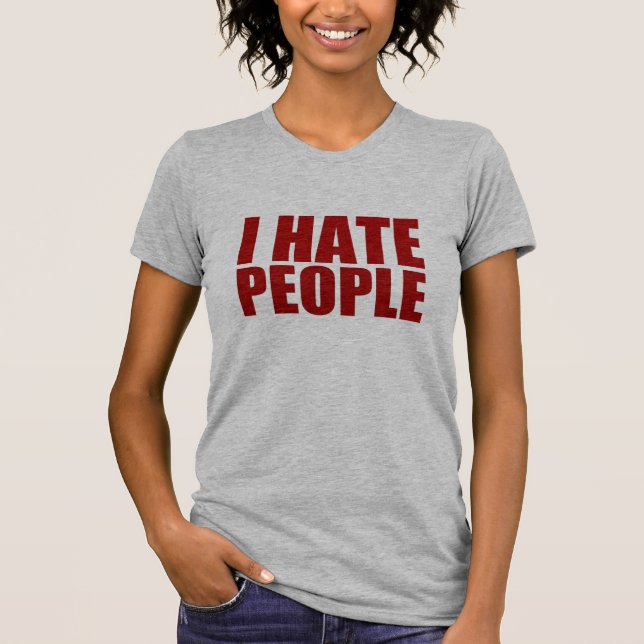 Jag hatar folk t-shirt (Framsida)