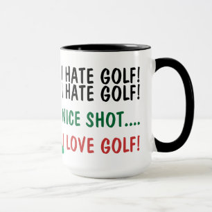Jag hatar Golf! Jag Kärlek Golf! Mugg
