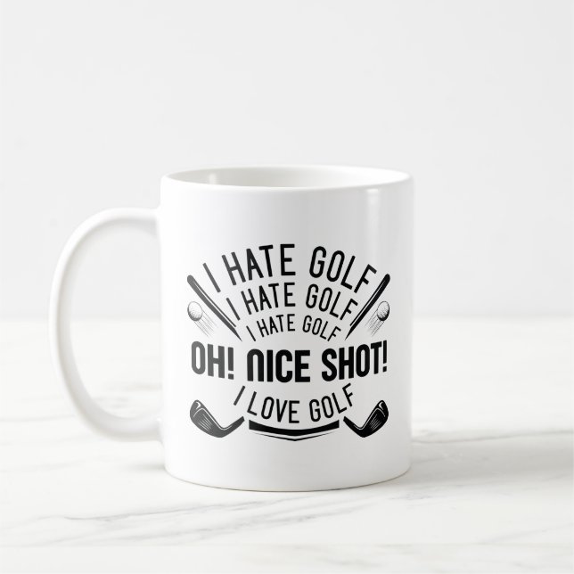 Jag hatar golf kaffemugg (Vänster)