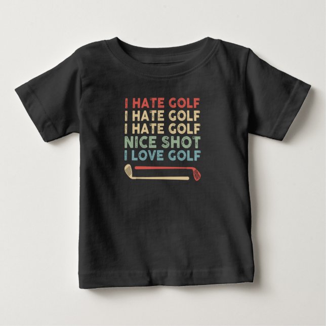Jag hatar Golf Nice Shot I Kärlek Golf, roligt Gol T Shirt (Framsida)