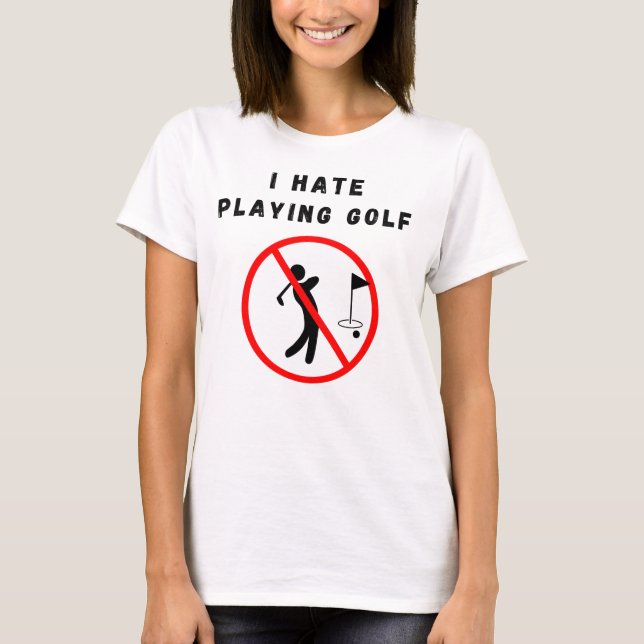 Jag hatar golf t shirt (Framsida)