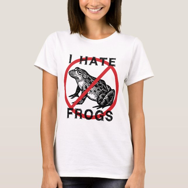 Jag hatar grodor tee shirt (Framsida)