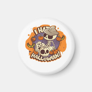 jag hatar halloween magnet