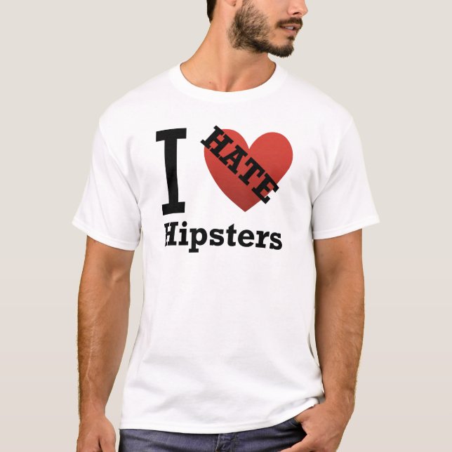 Jag hatar Hipsters T-shirt (Framsida)