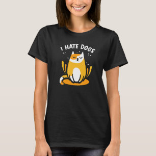 Jag hatar hundar  Sällskapsdjur Katter Katt T Shirt