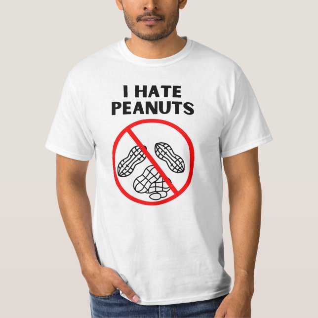 Jag hatar jordnötter t shirt (Framsida)