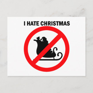 Jag hatar jul helg vykort