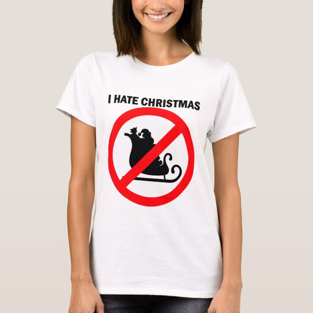 Jag hatar jul t-shirt (Framsida)