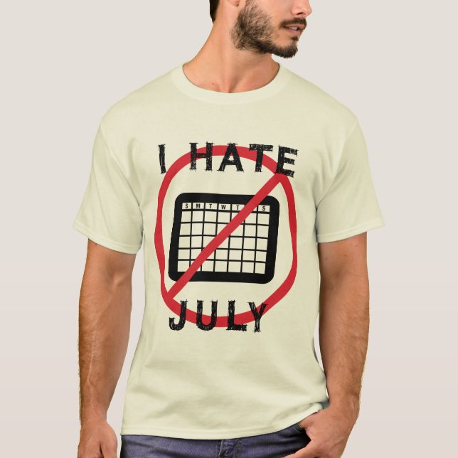 Jag hatar juli t shirt (Framsida)