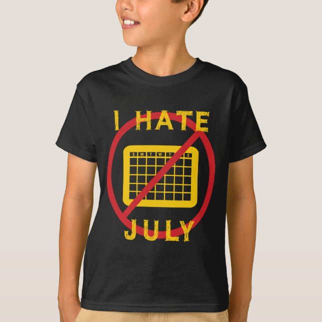 Jag hatar juli t shirt (Framsida)