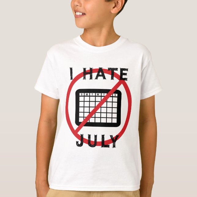 Jag hatar juli t shirt (Framsida)