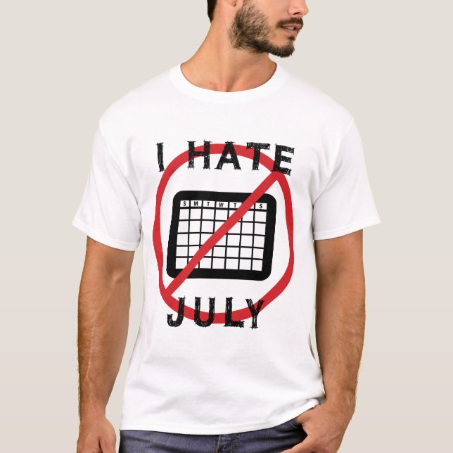 Jag hatar juli t shirt (Framsida)