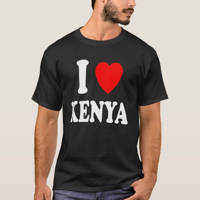 Jag hatar Kärlek Kenyas hemvaccinering av reseturi T Shirt (Framsida)