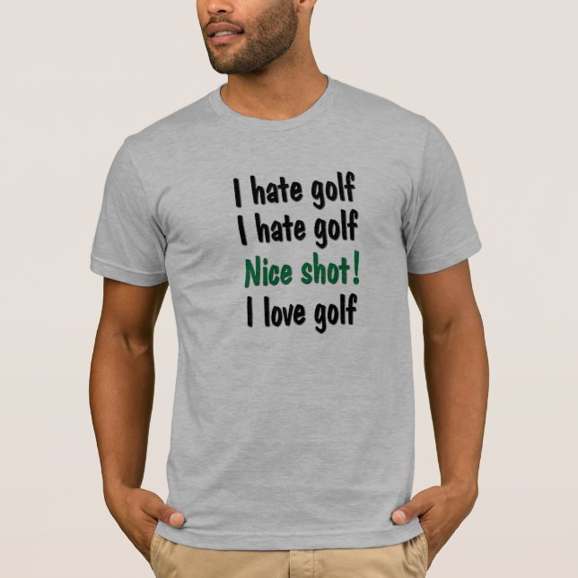 Jag hatar - kärlekGolf T-shirt (Framsida)