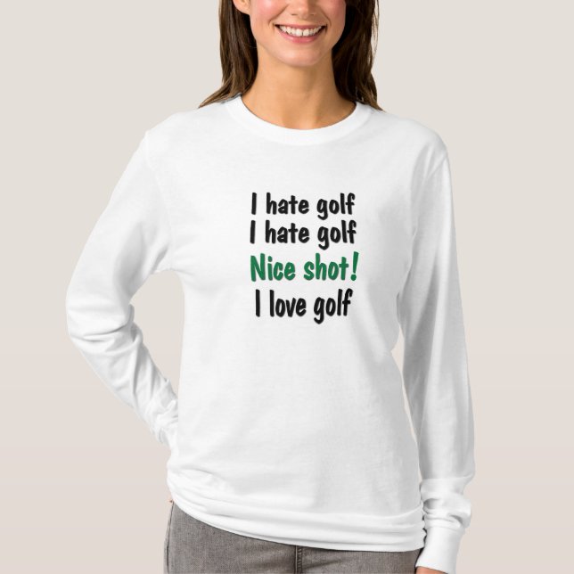 Jag hatar - kärlekGolf T-shirt (Framsida)