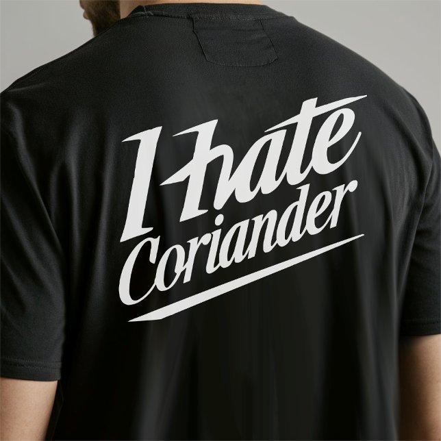 Jag hatar koriander/cilantro t shirt (i hate coriander back)