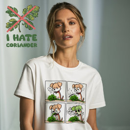 Jag hatar koriander/cilantro-tecknader T-Shirt