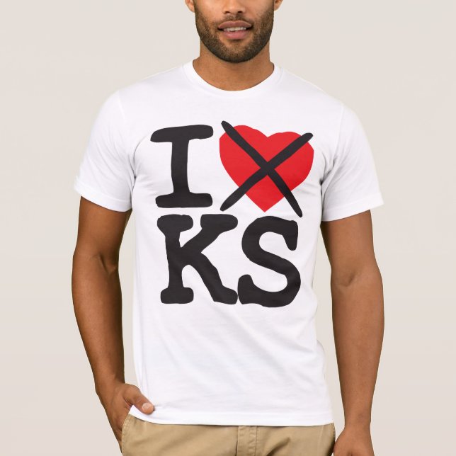 Jag hatar KS - Kansas T-shirt (Framsida)