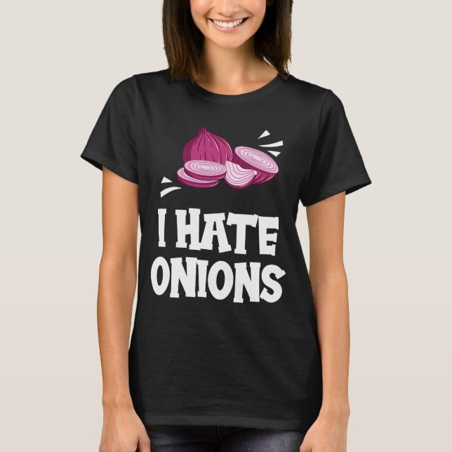 Jag hatar lök Röda lök T Shirt (Framsida)