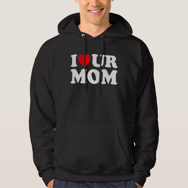Jag hatar Mamma I Kärlek Din Mamma I Kärlek Hett M Hoodie (Framsida)