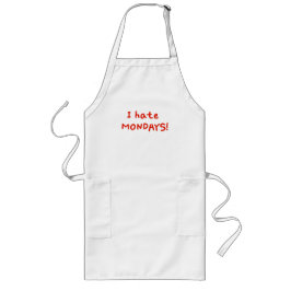 Jag hatar måndagar! långt förkläde