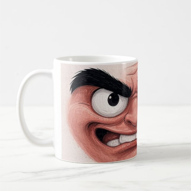 "Jag hatar måndagar"-mugg - Det arga ansiktet som  Kaffemugg (Vänster)