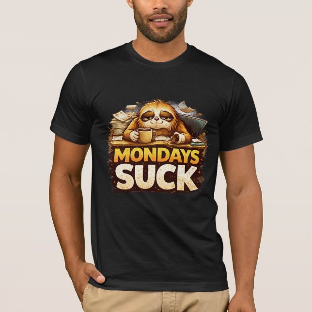 Jag hatar måndagar – Rolig ROLIG Tröja, Unik Grafi T Shirt (Framsida)
