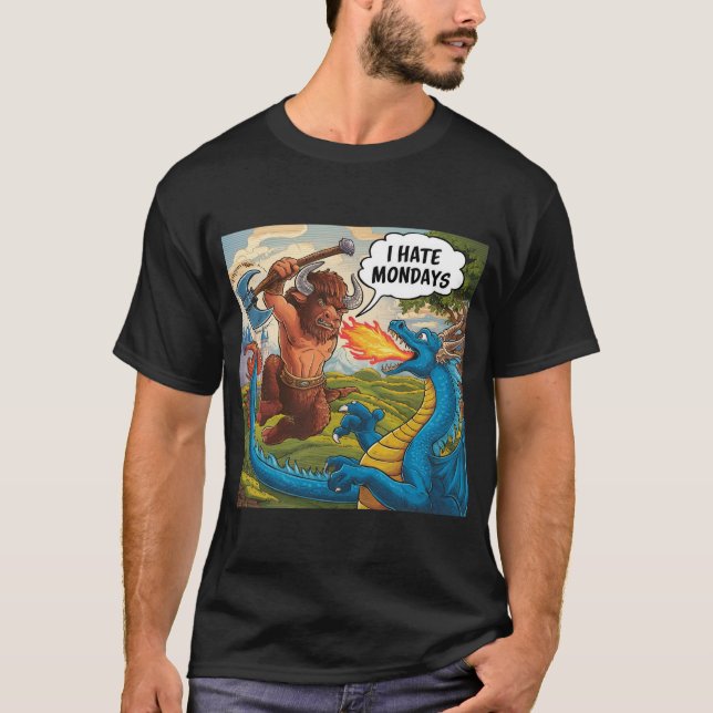Jag hatar måndagar t shirt (Framsida)