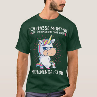 Jag hatar måndagar Unicorn Unicorn Funny T Shirt