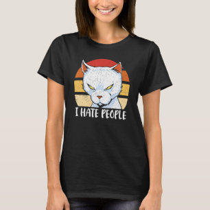 Jag hatar människor jag gillar inte människor Mell T Shirt
