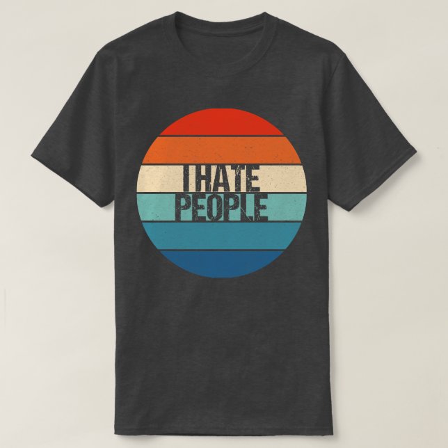 Jag hatar människor t shirt (Design framsida)