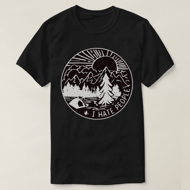 Jag hatar människor t shirt (Design framsida)