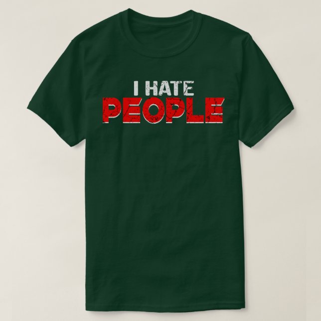 Jag hatar människor t shirt (Design framsida)