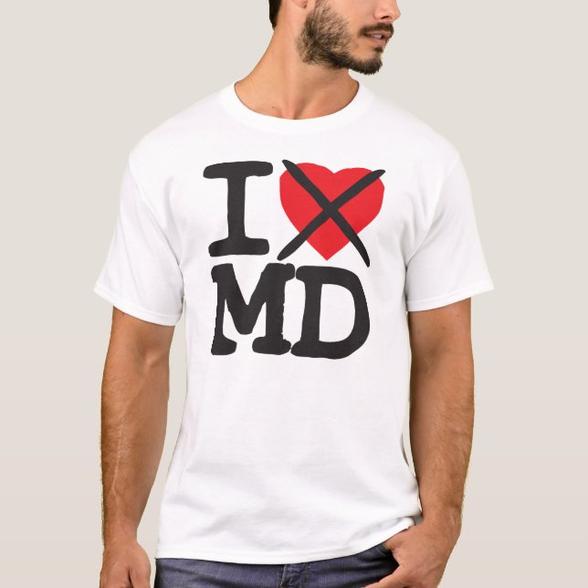 Jag hatar MD - Maryland Tee Shirt (Framsida)