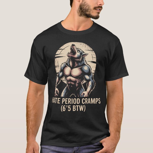 Jag hatar mensvärk Varg Performativ Manlig Kille T Shirt (Framsida)