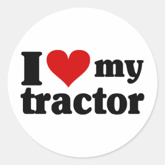Jag hatar min traktor runt klistermärke