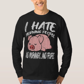Jag hatar morgonfolk | Lazy Animal T Shirt