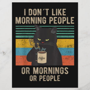 Jag hatar morgonfolk och morgonbål och folk. brevhuvud