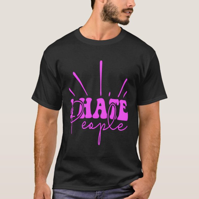 Jag hatar morgonfolk t shirt (Framsida)