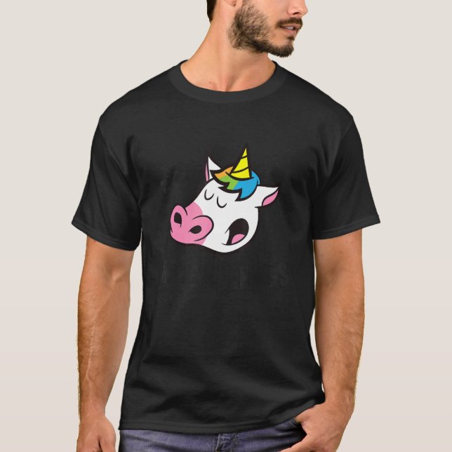 Jag hatar mornings Sleeping Unicorn T Shirt (Framsida)