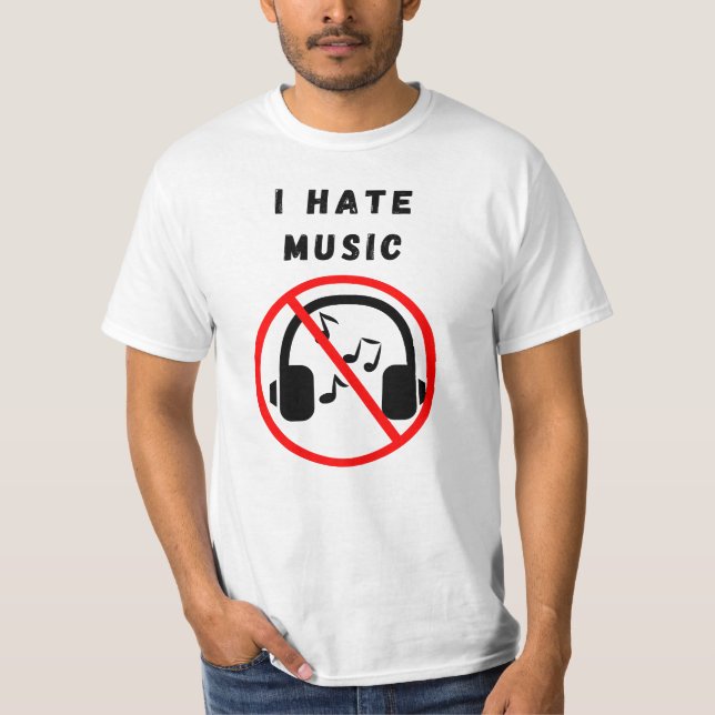 Jag hatar musik t shirt (Framsida)