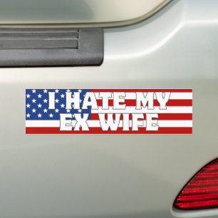 JAG HATAR MY EX WIFE - Bumper Sticker Sticker Bildekal